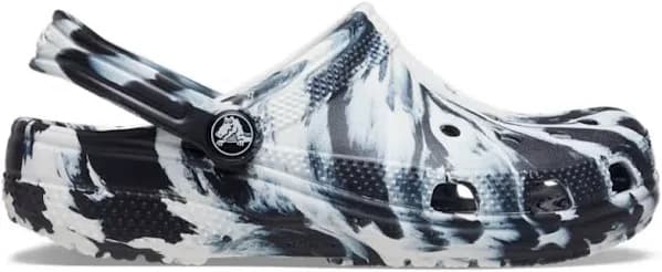 Crocs Kid's Unisex Classic Marbled Clog Clog White/black