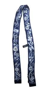 Chanel 100% Silk Bandeau CC Multicolor Cream White Navy Blue