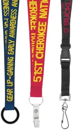 3/4" Woven Text Lanyards