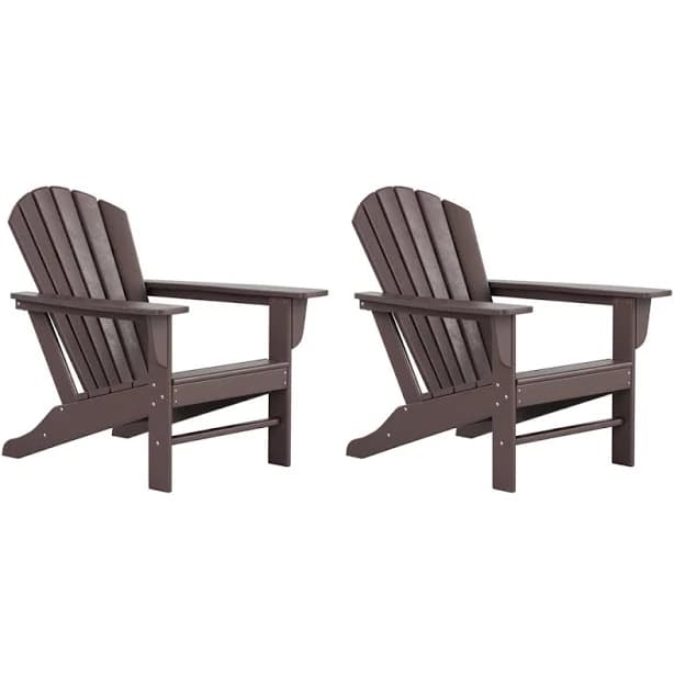 Polytrends Altura Outdoor Eco-Friendly All Weather Poly Patio Adirondack Chair (Set of 2)