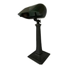 Aladdin Banker Desk Lamp Emeralite Green Shade | Chairish