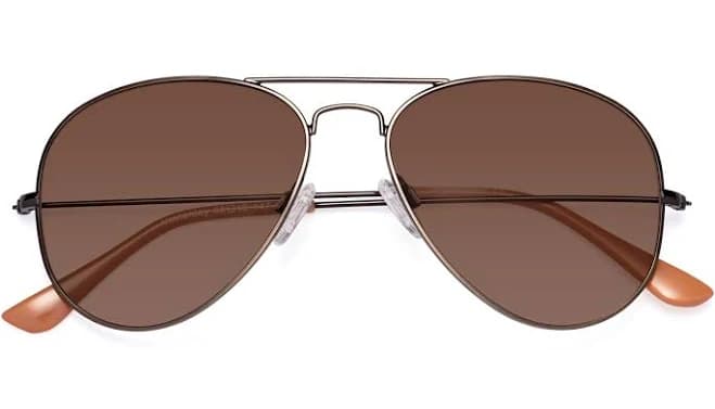 Grandpa Thin Aviator Tinted Sunglasses Sunwear Lenses