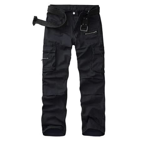 Women's Relaxed Fit Parachute Cargo Pants with Zipper Pockets