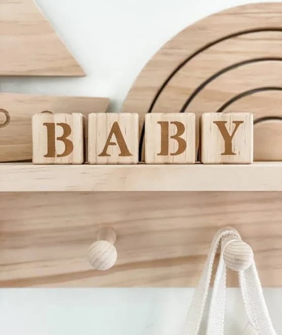 Personalized Wooden Name Blocks - Custom Baby Gift, Nursery Decor