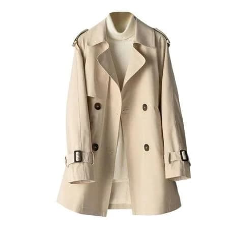 VALMASS Women's Double Breasted Trench Coat