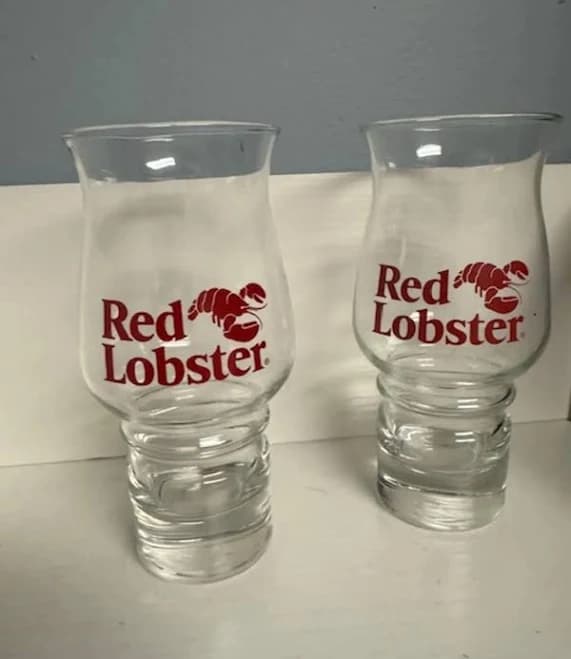 Set of 2 Red Lobster Branded Glasses1
