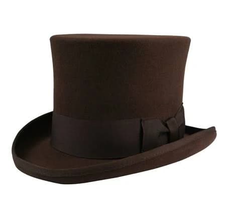 Dickens Men's Victorian Wool Felt Top Hat