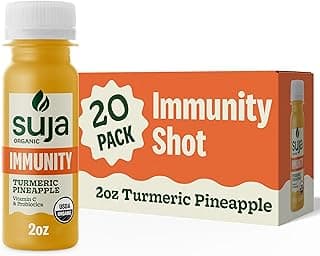 Suja Organic Immunity Defense Shot (20 Pack) with Turmeric and Ginger | Immunity Boost & Support | Functional Shots | Cold-Pressed Juice with Live Probiotics | Plant-Based & Gluten-Free (20 Pack)