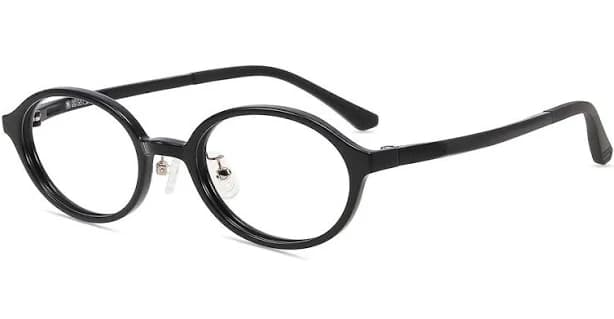 Firmoo Kids Black Prescription Glasses Durable Plastic Oval Frame K37410