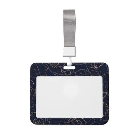 Kdxio Navy Dark Blue Card Badge Holder Work Badge Sleeve for Office, School, Factory, ID Credit Cards, Driver Licenses and Passes, White