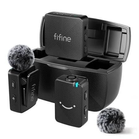 Fifine M9 Dual Wireless Lav Microphones System