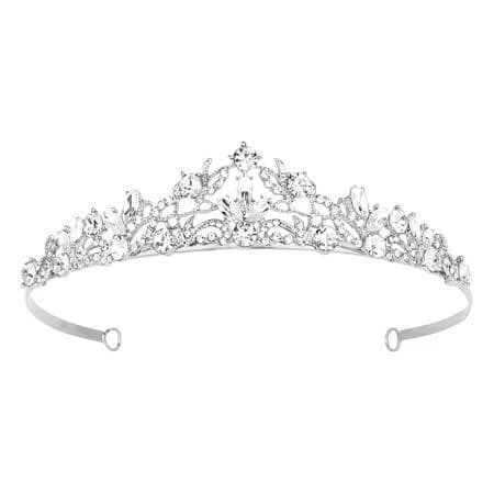 Silver Wedding Crown Crystal Small Tiara for Women Queen Crowns Princess Headband Rhinestones Tiaras for Bride Sparkle Hair Accessories for Birthday