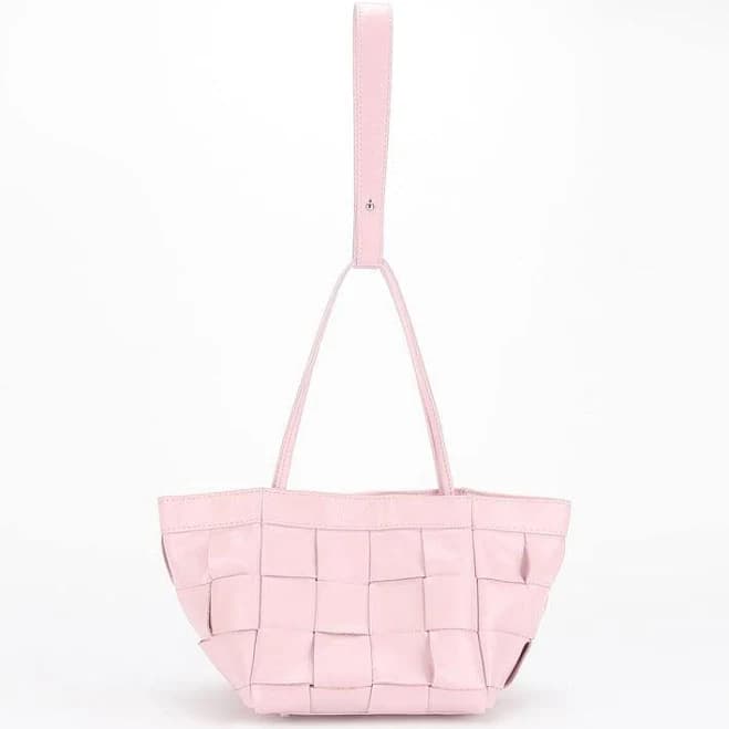Women's Calfskin Leather Bucket Shoulder Bag