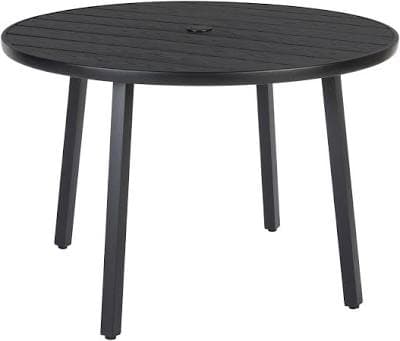 Living Accents Black Round Metal Dining Table