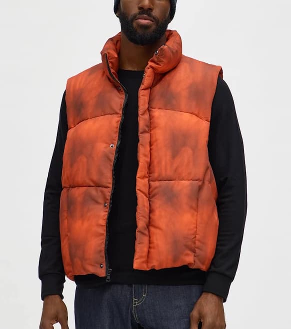 Fashion Nova Relaxed Washed Paneled Quilted Puffer Vest