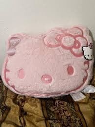 Hello Kitty Head Soft Pink Pillow New | Mercari