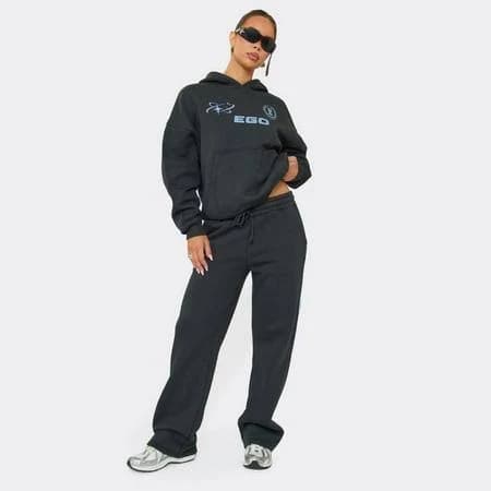 Women's Mid Rise Striped Wide Leg Joggers