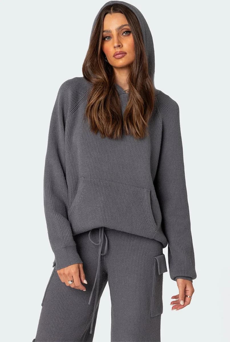 Edikted Women's Wynter Oversized Knit Hoodie
