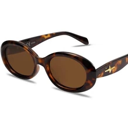 SOJOS Retro Oval Polarized Sunglasses