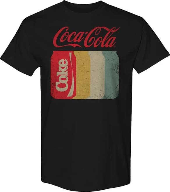 Retro Coke Can Reverberation Coca-Cola T-Shirt Mens Large T-shirts | 80sTees