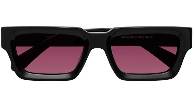 Clear Thick Designer Rectangle Tinted Sunglasses Sunwear Lenses