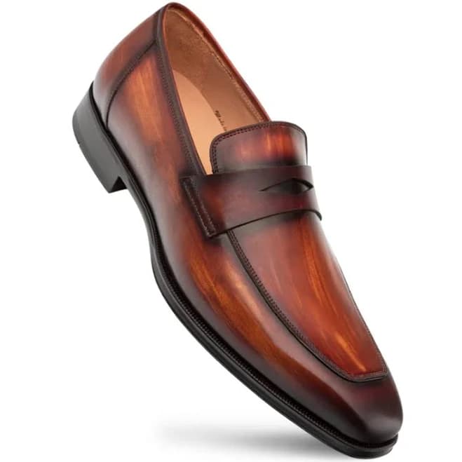 Mezlan Avenue Rubber Sole Penny Loafer