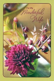Loving THANKSGIVING Greeting Card FOR WONDERFUL WIFE, Flower Vase by Hallmark +✉ | eBay
