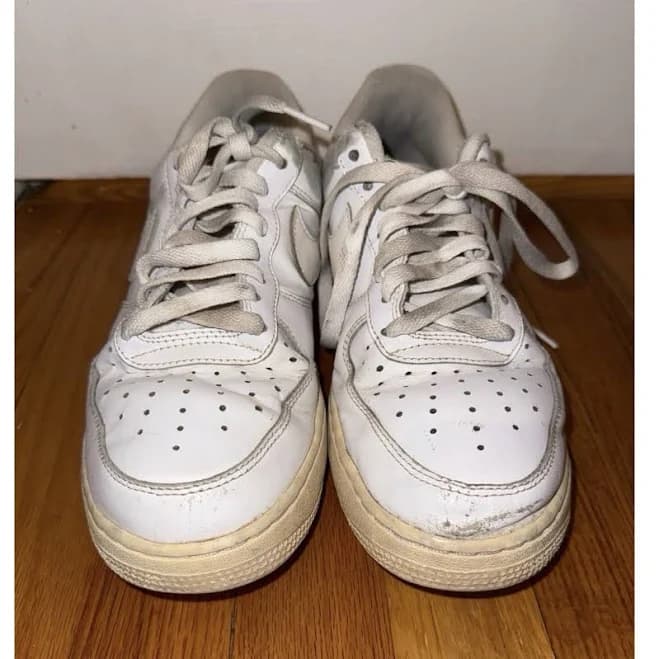 Nike Air Force 1 White Leather Low Top Men's Sneakers Basketball