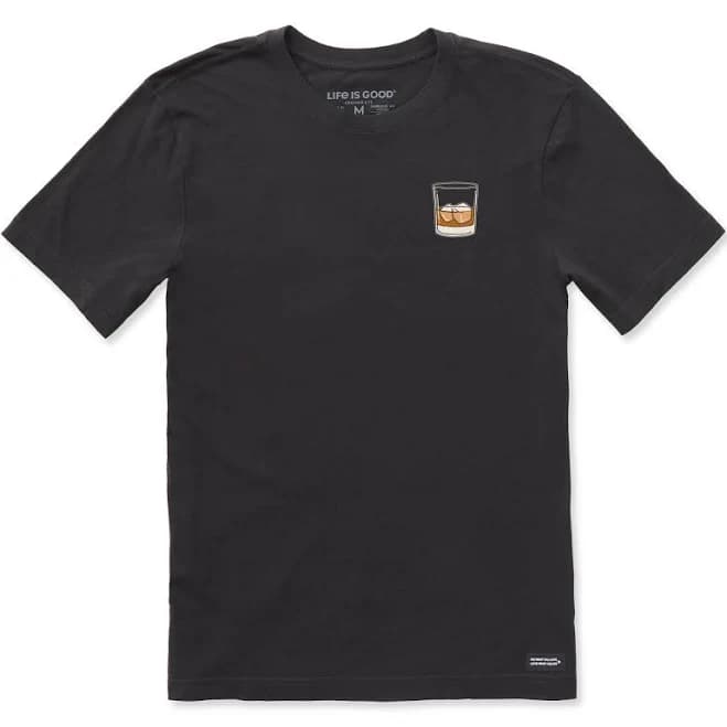 Life Is Good Men's Whiskey Glass Short Sleeve T-Shirt