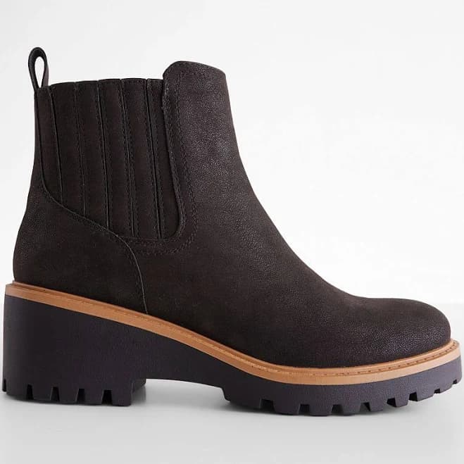 Mia Elza Lug Ankle Boots with Buckle