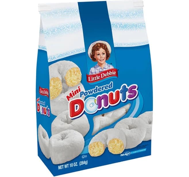 Little Debbie Mini Powdered Donuts 10 Oz (12 Boxes)