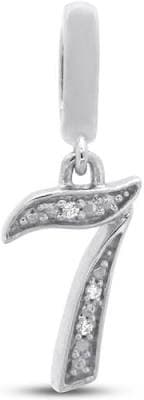 Sterling Silver Diamond True Definition Number 7 Charm