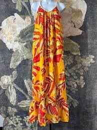 New Anthropologie FARM RIO Printed Scoop Neck Maxi Dress Size Small | eBay