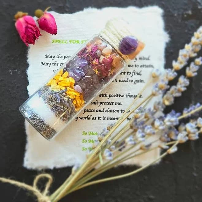 BLISS BALANCE: Joy and Stress Relief Manifestation Spell Jar
