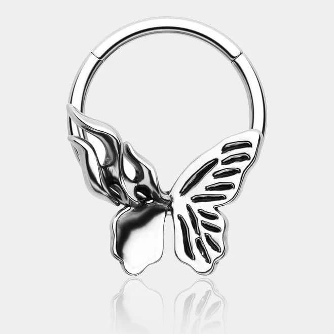 Oufer 16g Flame Butterfly Septum Ring