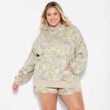 Women's Oversized Hooded Pullover Sweatshirt - Wild Fable™ Camo XXL : Target
