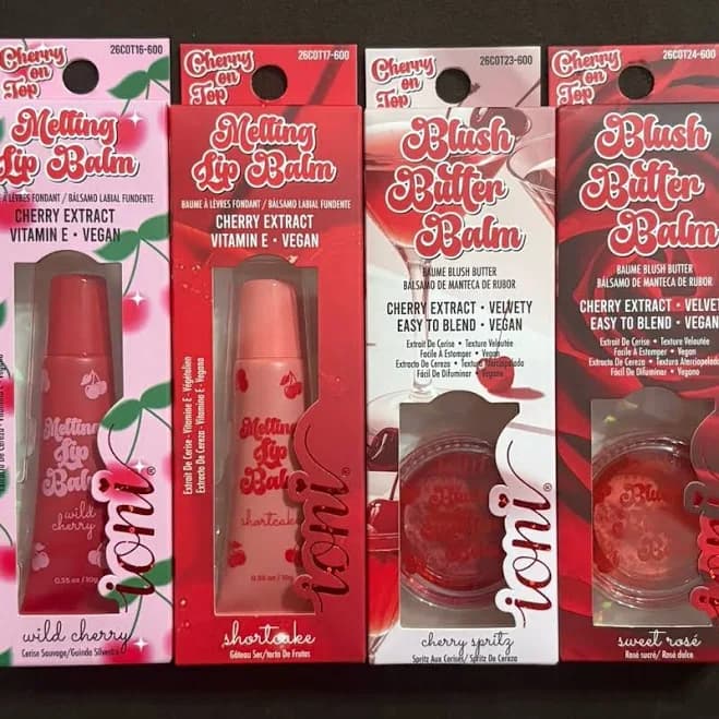Ioni Cherry On Top Melting Lip Balm & Blush Butter Balm - New Beauty