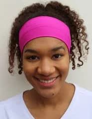 Hot Pink Lycra Headband: Stretchy Yoga, Swim & Running