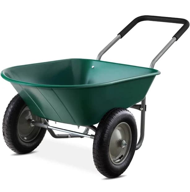 Best Choice Products Dual-Wheel Home Wheelbarrow