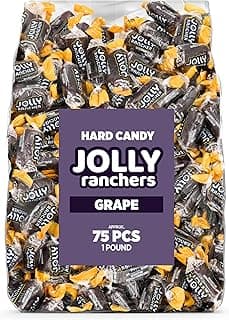 Grape Jolly Ranchers Hard Candy – Original Flavor – 1 LB Bulk Bag (Approx. 75 Pieces) – Individually Wrapped Tart & Sweet Treats for Baby Showers, Back to School, Birthdays & Gift Bags