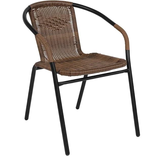 Flash Furniture Rattan Indoor-Outdoor Restaurant Stack Chair