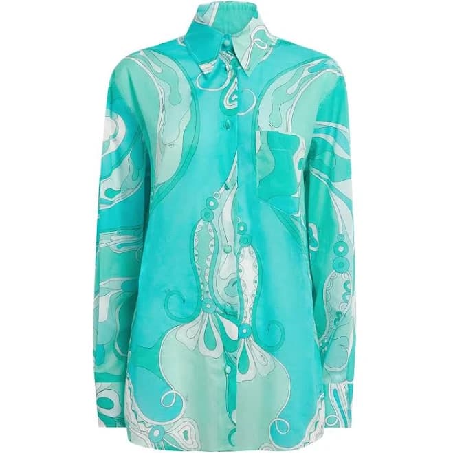 Pucci Orchidee Print Cotton Shirt