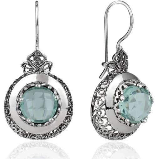 FILIGRANIST Women's Sterling Silver Aquamarine Filigree