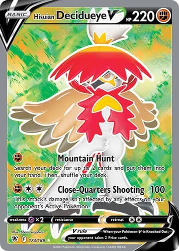 Pokemon Sword & Shield Astral Radiance Ultra Rare Hisuian Decidueye-V