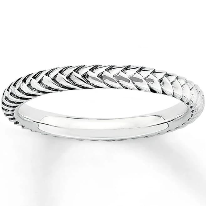 Sterling Silver Braided Stackable Ring