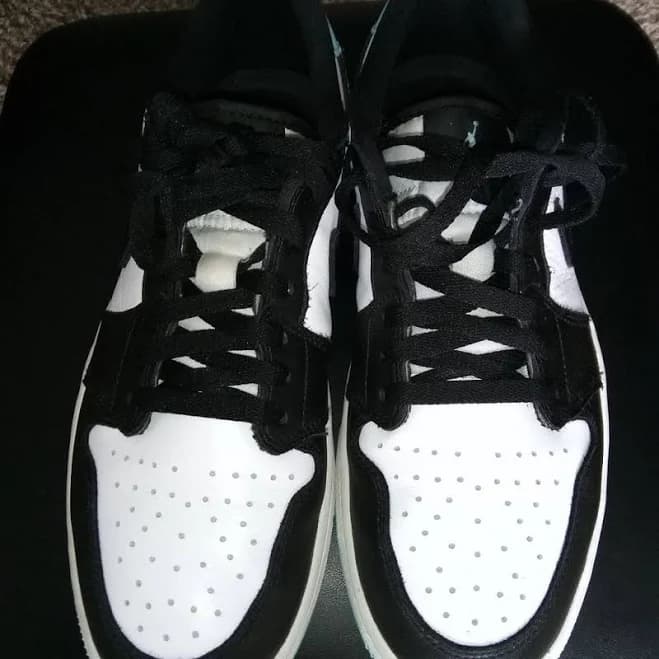 Nike JORDAN 1 LOW GOLF SHOES WHITE BLACK COPA - Men | Color: White/Black | Size: 8.5