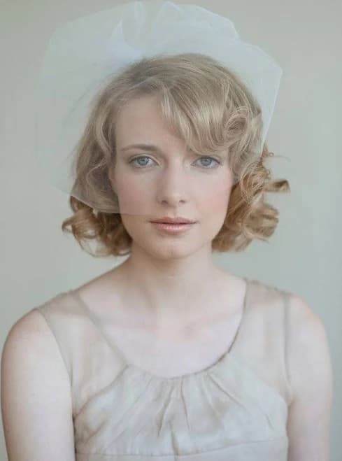Twigs & Honey Tulle Sheer Birdcage Veil