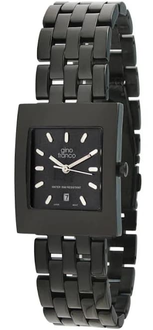 Gino Franco Square Stainless Steel Watch