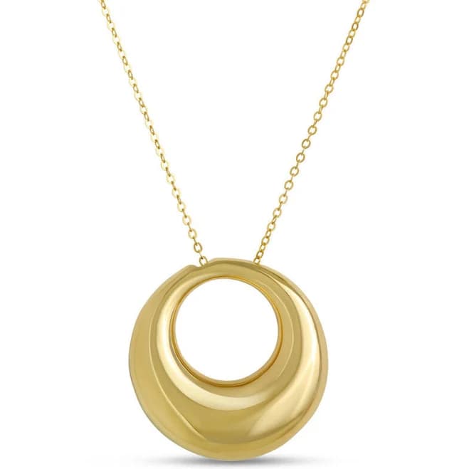 Toscano 14K Yellow Gold Italian-Crafted Circle Pendant Necklace