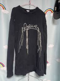 LOEWE Crocheted sweater with woolen logo